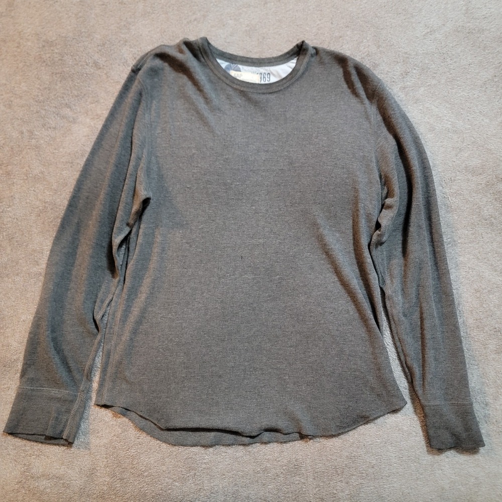 Gap San Francisco California USA Thermal Shirt Large Gray Long Sleeve 00s Y2K‎